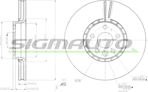 SIGMAUTO DBB801V - Əyləc Diski furqanavto.az