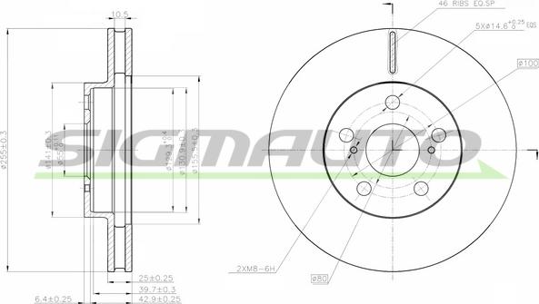 SIGMAUTO DBB882V - Əyləc Diski furqanavto.az