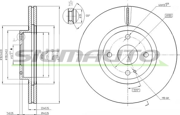 SIGMAUTO DBB839V - Əyləc Diski furqanavto.az