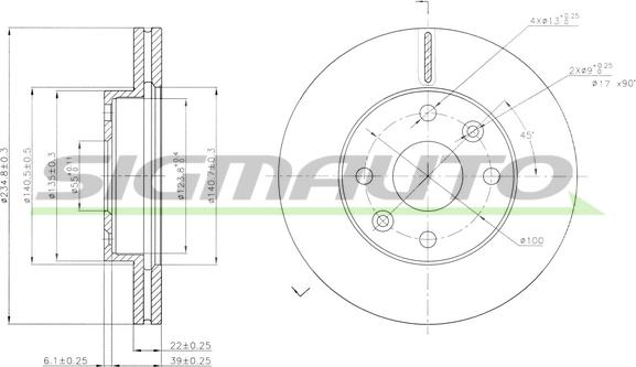 SIGMAUTO DBB391V - Əyləc Diski furqanavto.az