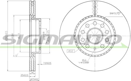 SIGMAUTO DBB305V - Əyləc Diski furqanavto.az