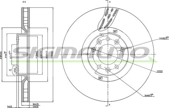 SIGMAUTO DBB319V - Əyləc Diski furqanavto.az