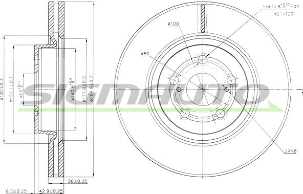 SIGMAUTO DBB315V - Əyləc Diski furqanavto.az