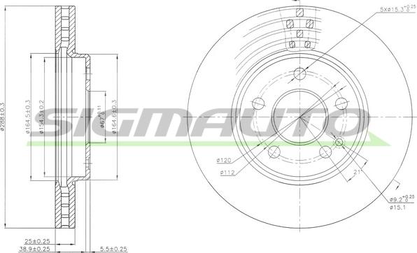 SIGMAUTO DBB316V - Əyləc Diski furqanavto.az