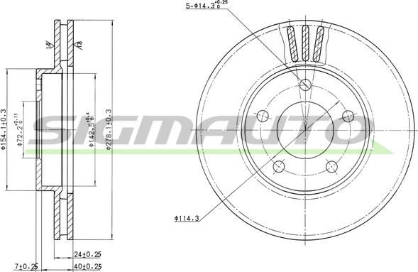 SIGMAUTO DBB209V - Əyləc Diski furqanavto.az