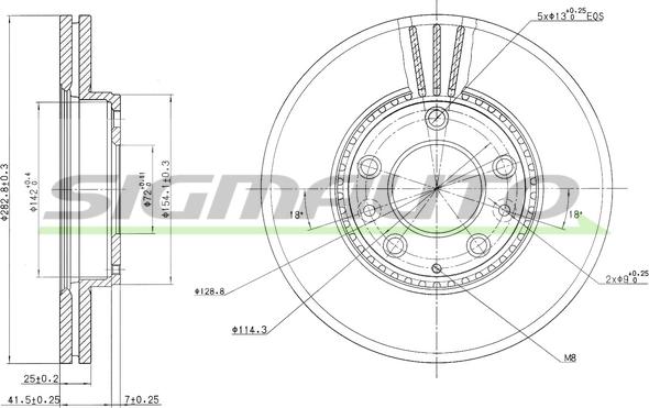 SIGMAUTO DBB210V - Əyləc Diski furqanavto.az