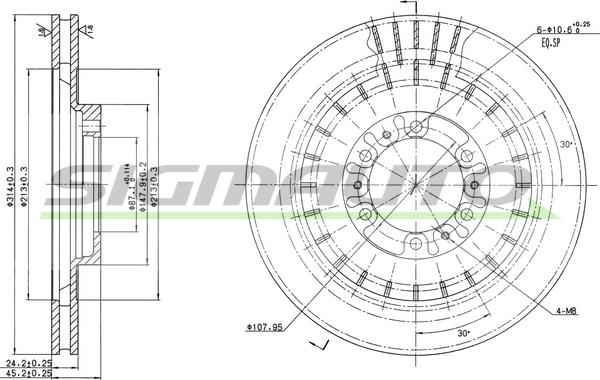 SIGMAUTO DBB212V - Əyləc Diski furqanavto.az