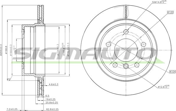 SIGMAUTO DBB285V - Əyləc Diski furqanavto.az