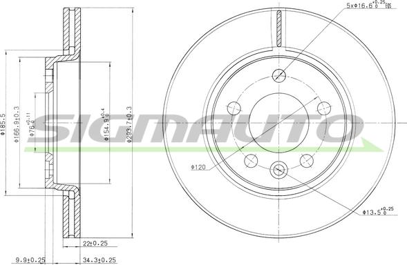 SIGMAUTO DBB286V - Əyləc Diski furqanavto.az