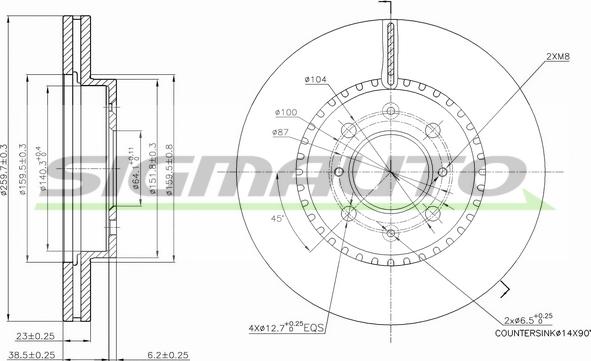 SIGMAUTO DBB281V - Əyləc Diski furqanavto.az