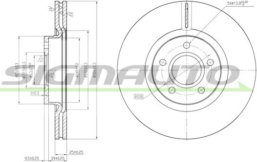 SIGMAUTO DBB225V - Əyləc Diski furqanavto.az