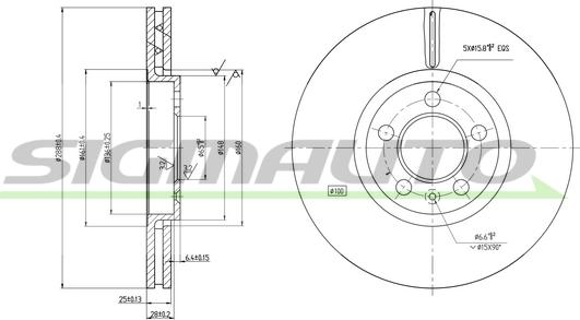 SIGMAUTO DBB221V - Əyləc Diski www.furqanavto.az