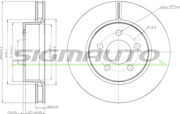 SIGMAUTO DBB759V - Əyləc Diski furqanavto.az