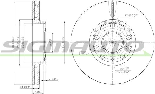 SIGMAUTO DBB706V - Əyləc Diski furqanavto.az