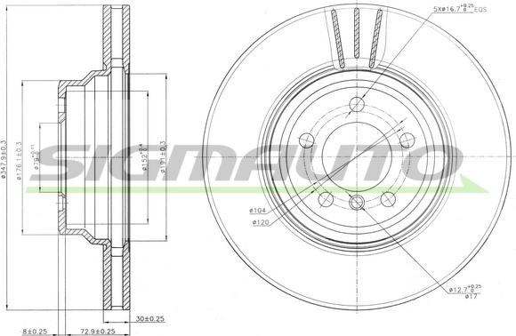 SIGMAUTO DBB701V - Əyləc Diski furqanavto.az