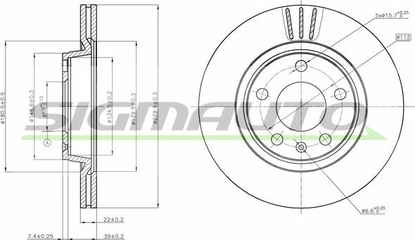 SIGMAUTO DBB708V - Əyləc Diski furqanavto.az