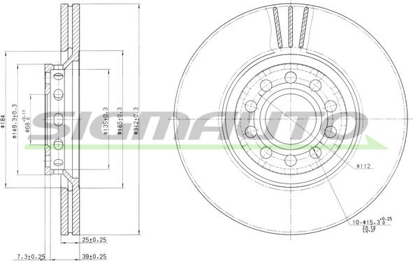 SIGMAUTO DBB707V - Əyləc Diski furqanavto.az