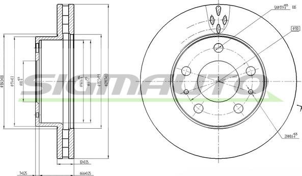 SIGMAUTO DBB718V - Əyləc Diski furqanavto.az