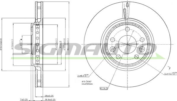 SIGMAUTO DBB727V - Əyləc Diski furqanavto.az