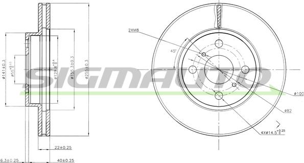 SIGMAUTO DBB779V - Əyləc Diski furqanavto.az