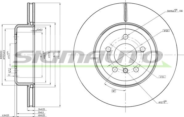 SIGMAUTO DBC622V - Əyləc Diski furqanavto.az