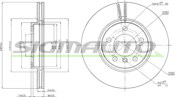 SIGMAUTO DBC125V - Əyləc Diski furqanavto.az