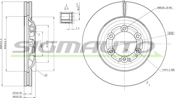 SIGMAUTO DBC372V - Əyləc Diski furqanavto.az