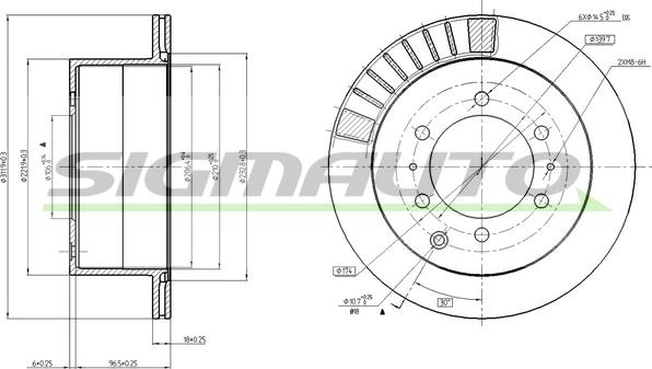 SIGMAUTO DBC215V - Əyləc Diski furqanavto.az