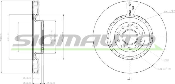 SIGMAUTO DBC289V - Əyləc Diski furqanavto.az