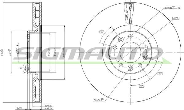 SIGMAUTO DBC234V - Əyləc Diski furqanavto.az