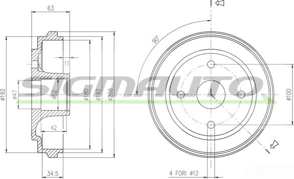 SIGMAUTO DR5603 - Əyləc barabanı furqanavto.az