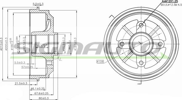 SIGMAUTO DR5153 - Əyləc barabanı furqanavto.az