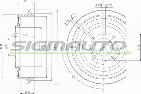 SIGMAUTO DR5176 - Əyləc barabanı furqanavto.az