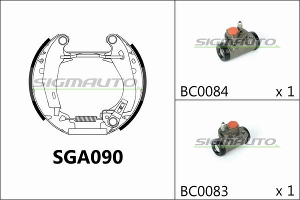 SIGMAUTO SGA090 - Əyləc Başlığı Dəsti furqanavto.az