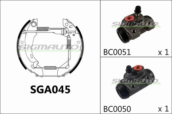 SIGMAUTO SGA045 - Əyləc Başlığı Dəsti furqanavto.az