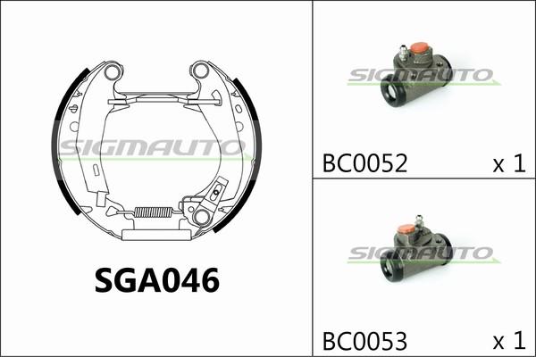 SIGMAUTO SGA046 - Əyləc Başlığı Dəsti furqanavto.az