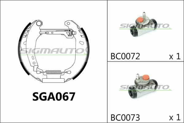 SIGMAUTO SGA067 - Əyləc Başlığı Dəsti furqanavto.az