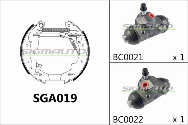 SIGMAUTO SGA019 - Əyləc Başlığı Dəsti furqanavto.az