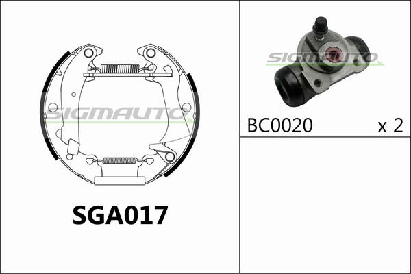 SIGMAUTO SGA017 - Əyləc Başlığı Dəsti furqanavto.az