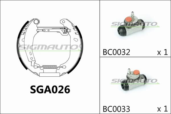 SIGMAUTO SGA026 - Əyləc Başlığı Dəsti furqanavto.az