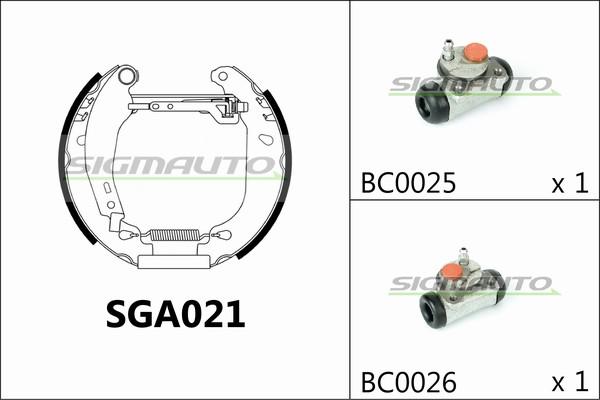 SIGMAUTO SGA021 - Əyləc Başlığı Dəsti furqanavto.az