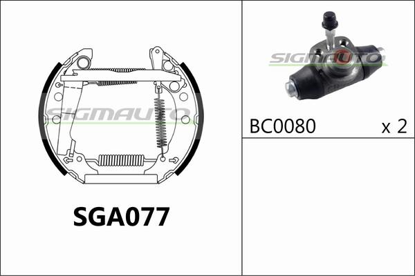 SIGMAUTO SGA077 - Əyləc Başlığı Dəsti furqanavto.az