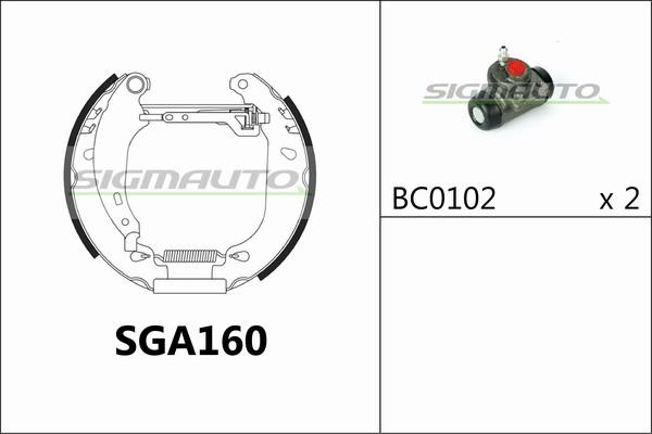 SIGMAUTO SGA160 - Əyləc Başlığı Dəsti furqanavto.az