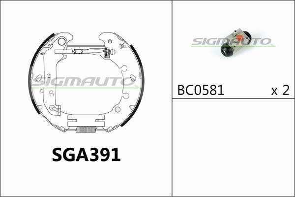 SIGMAUTO SGA391 - Əyləc Başlığı Dəsti furqanavto.az