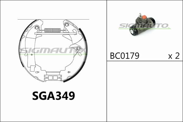 SIGMAUTO SGA349 - Əyləc Başlığı Dəsti furqanavto.az