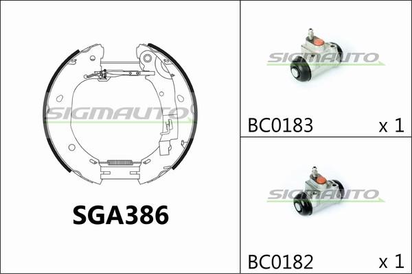 SIGMAUTO SGA386 - Əyləc Başlığı Dəsti furqanavto.az