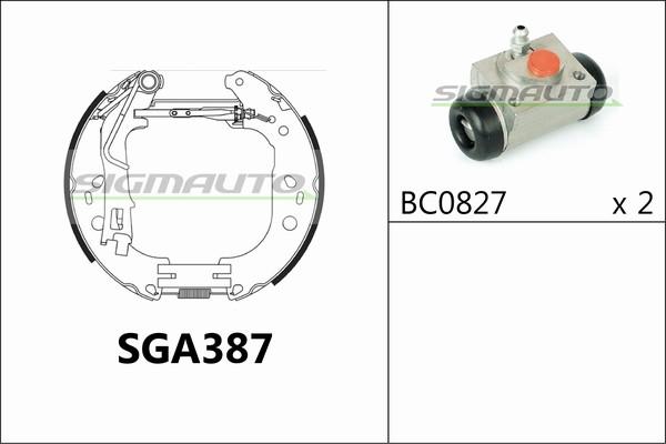 SIGMAUTO SGA387 - Əyləc Başlığı Dəsti furqanavto.az