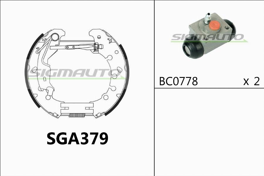 SIGMAUTO SGA379 - Əyləc Başlığı Dəsti furqanavto.az