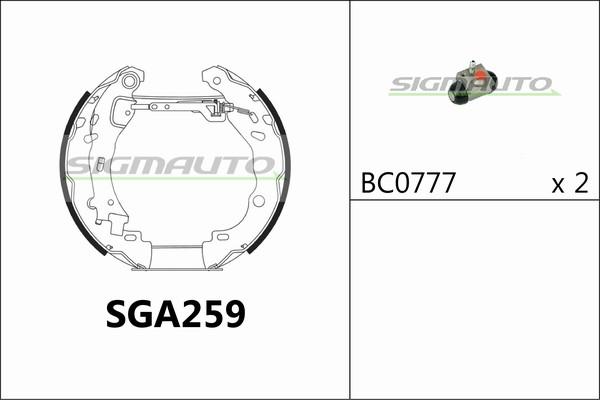 SIGMAUTO SGA259 - Əyləc Başlığı Dəsti furqanavto.az