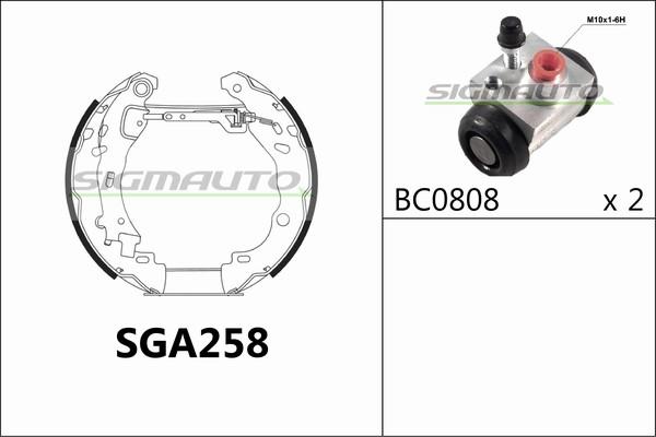 SIGMAUTO SGA258 - Əyləc Başlığı Dəsti furqanavto.az